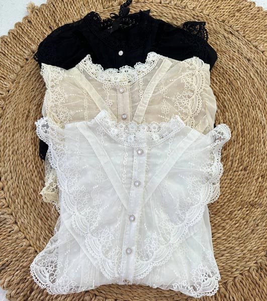 شومیز مجلسی پرنسسی کرپ حریر طرحدار